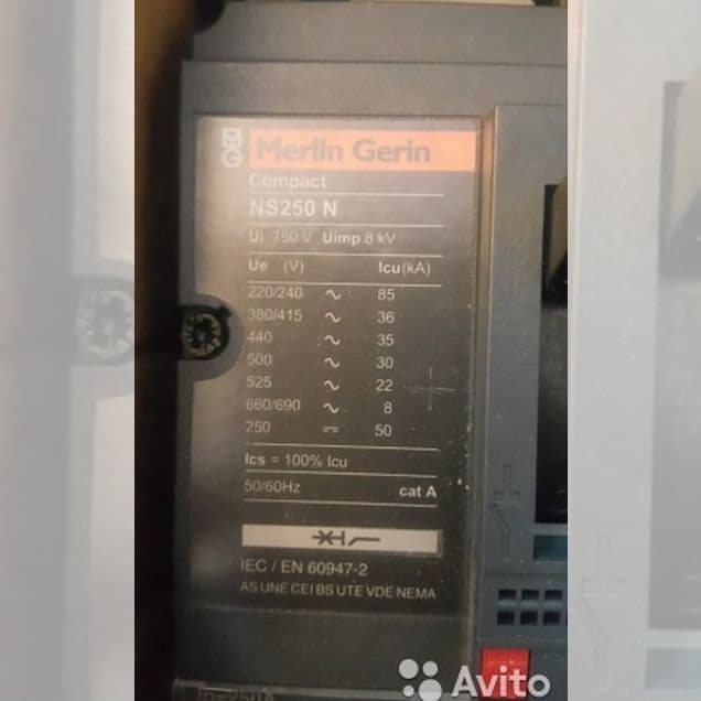 Автоматические выключатели Merlin Gerin 16-630A