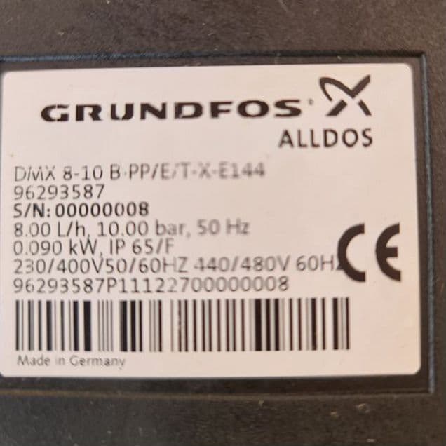 Дозировочный насос 8л 10бар Grundfos DMX 8-10