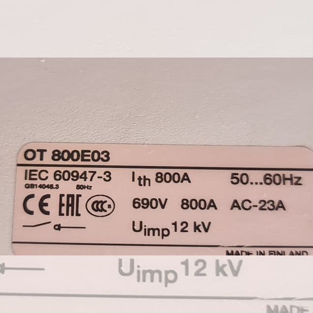 Рубильники-разъединители ABB 160 - 1600A