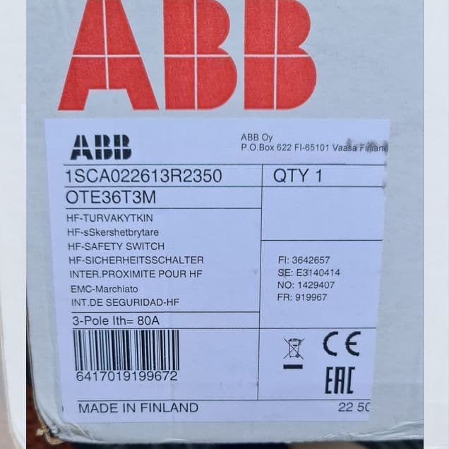 Выключатели безопасности в корпусе ABB 16 - 63A
