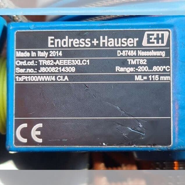 Датчик температуры Endress+H до 600грЦ