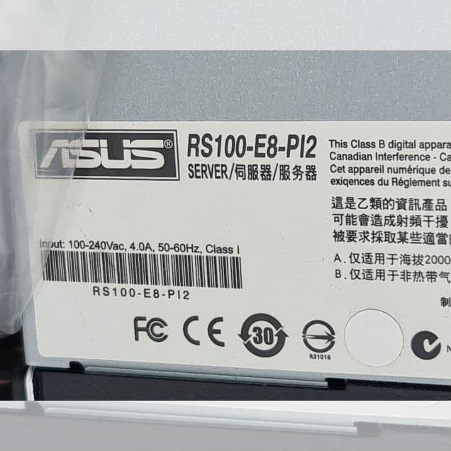 Серверная платформа 1U Asus RS100-E8-PI2 RS100-E7