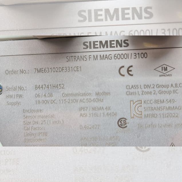 Электромагнитные расходомеры DN25 Siemens Modbus