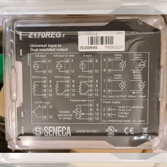 Преобразователи Температуры, Датчики тока Seneca