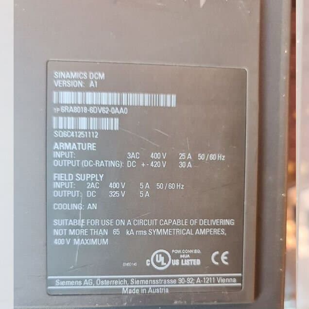 Привод Постоянного Тока Siemens Sinamics DCM 30A