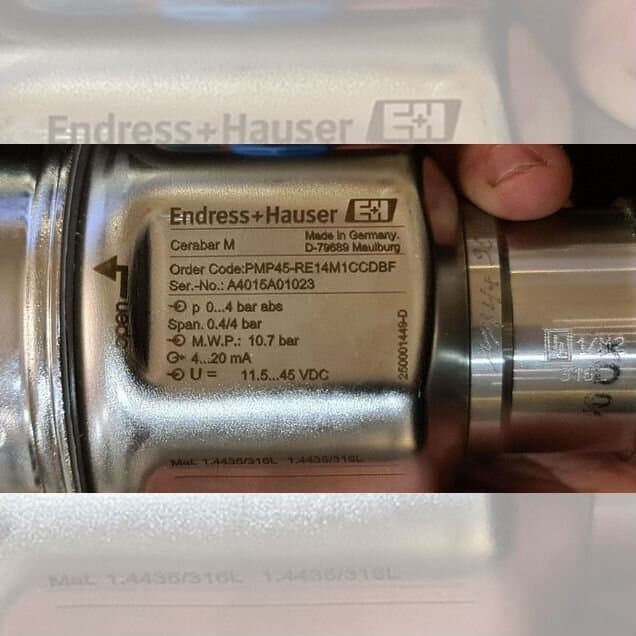 Гигиенический Датчик Давления 4Bar Endress+Hauser