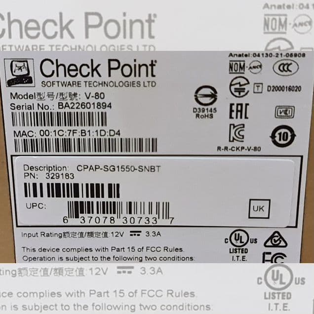 Межсетевой экран Check Point 3600 3100 1555