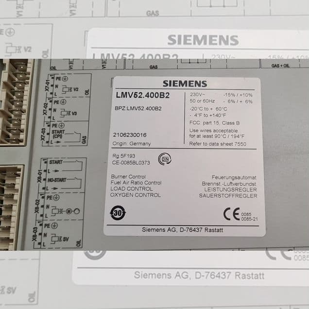 Менеджер горения микропроцес Siemens LMV52.400B2
