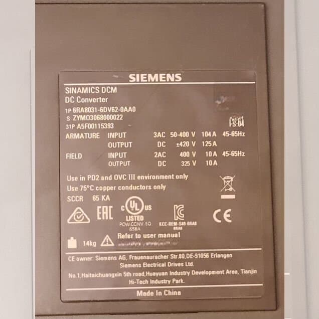 Приводs Постоянного Тока 60A 125А Siemens DCM