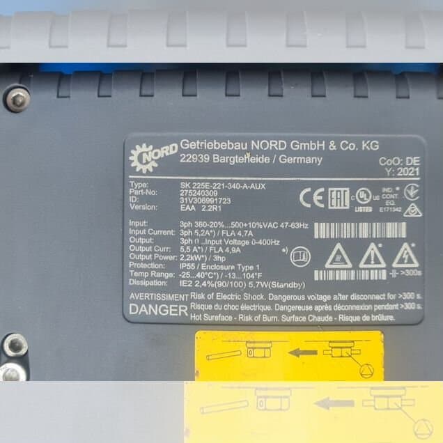 Мотор-редуктор с Преобр частоты 2.2kW Nord