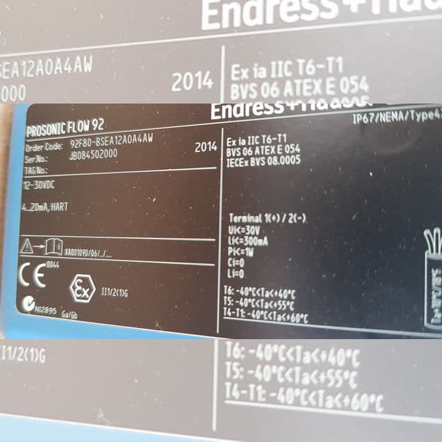Ультразвуковой расходомер DN80 Endress+H Prosonic