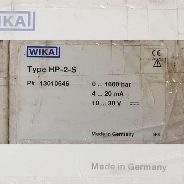 Датчик сверхвысокого давления 1600бар Wika HP-2-S